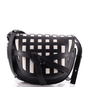 Loewe Gate Shoulder Bag Grid Leather Small